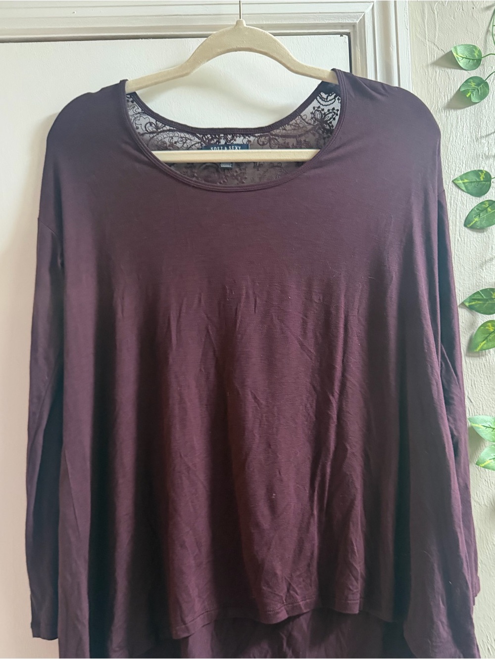 American Eagle Purple Long Sleeve Shirt- S